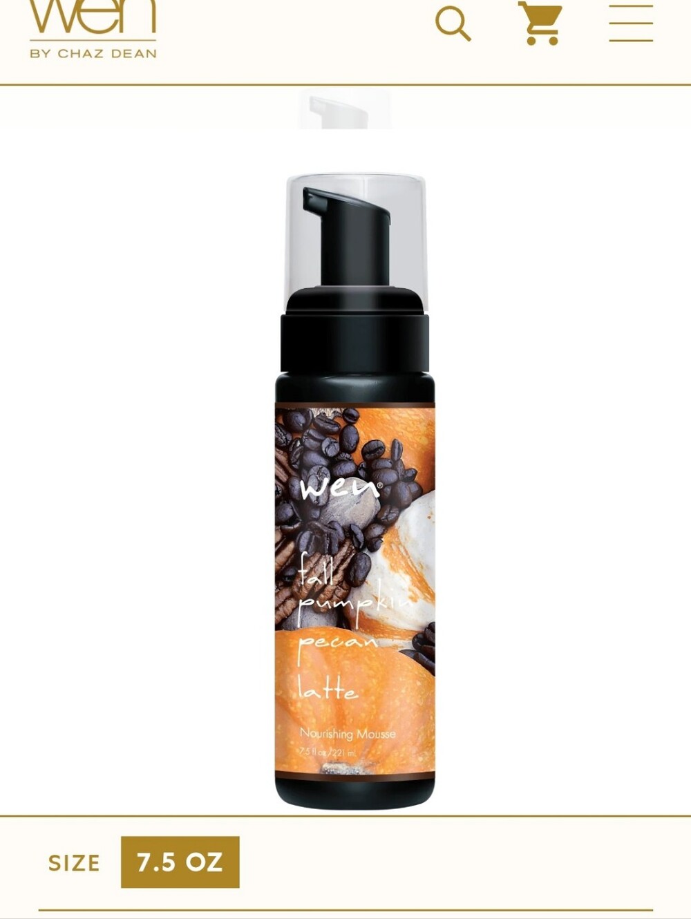 WEN Fall Pumpkin Pecan Latte Nourishing Mousse
